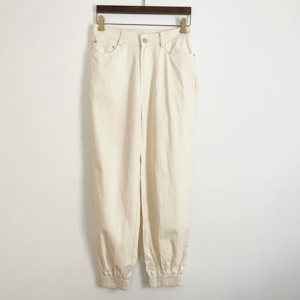 VICI Rhode Island High Waisted Jogger Pants Cream Small S - Picture 4 of 8